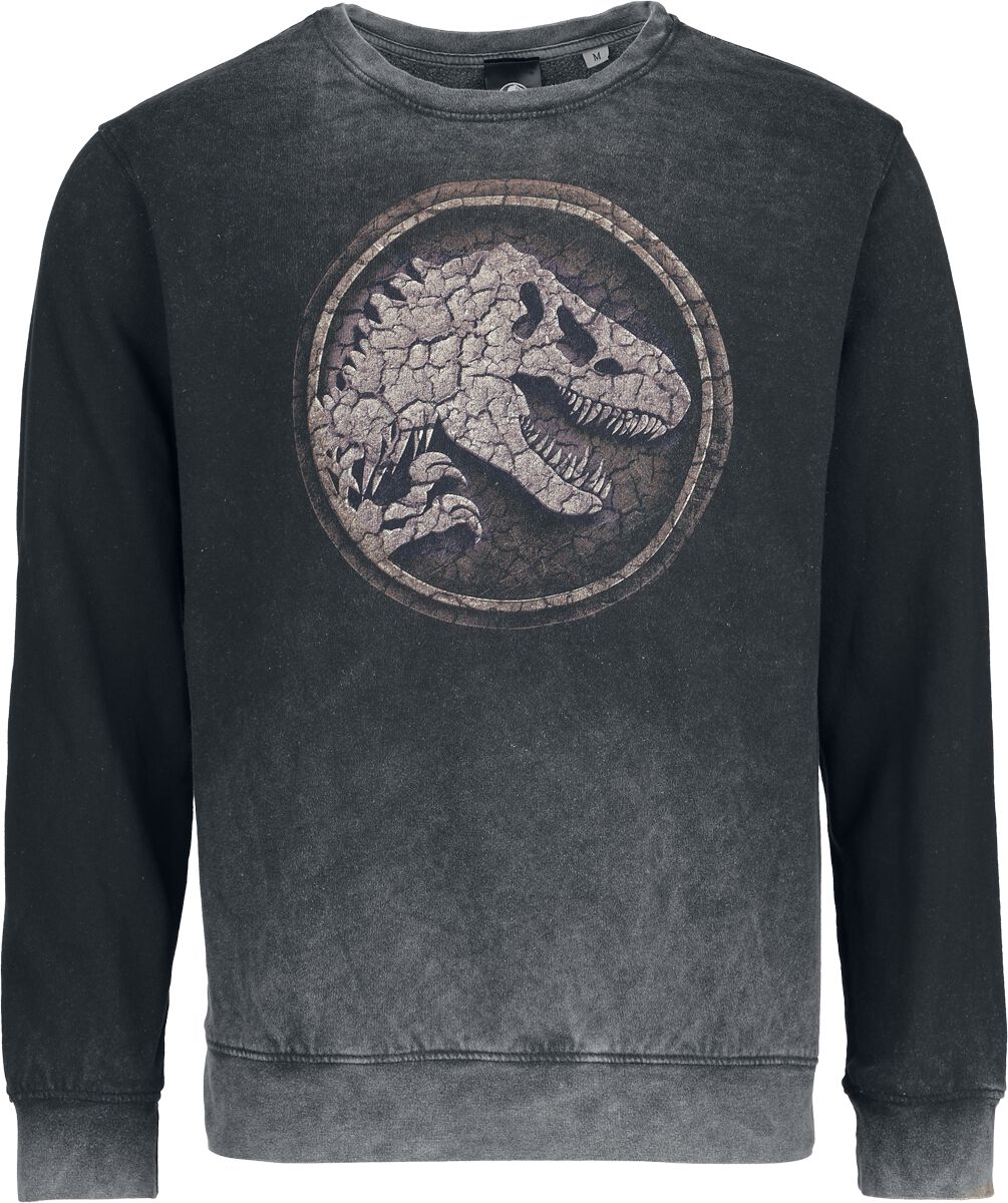 Sweat-shirt  de Jurassic Park - Cracked Earth - S à XXL - pour Homme - gris - Jurassic Park