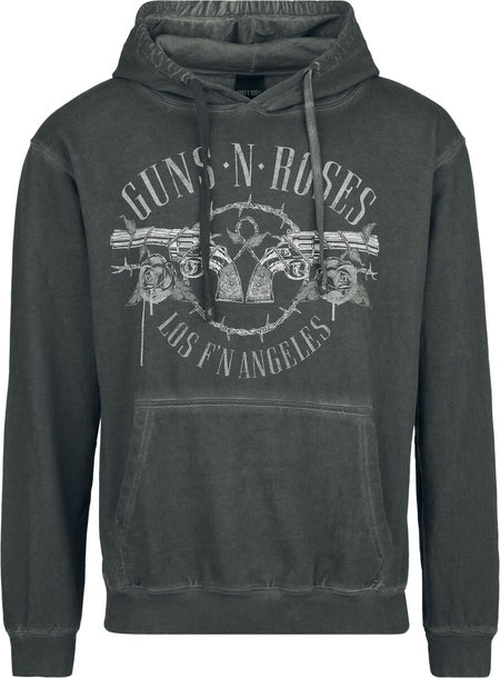 Sweat-shirt à capuche  de Guns N' Roses - Top Hat Skull - S à XXL - pour Homme - gris - Guns N' Roses