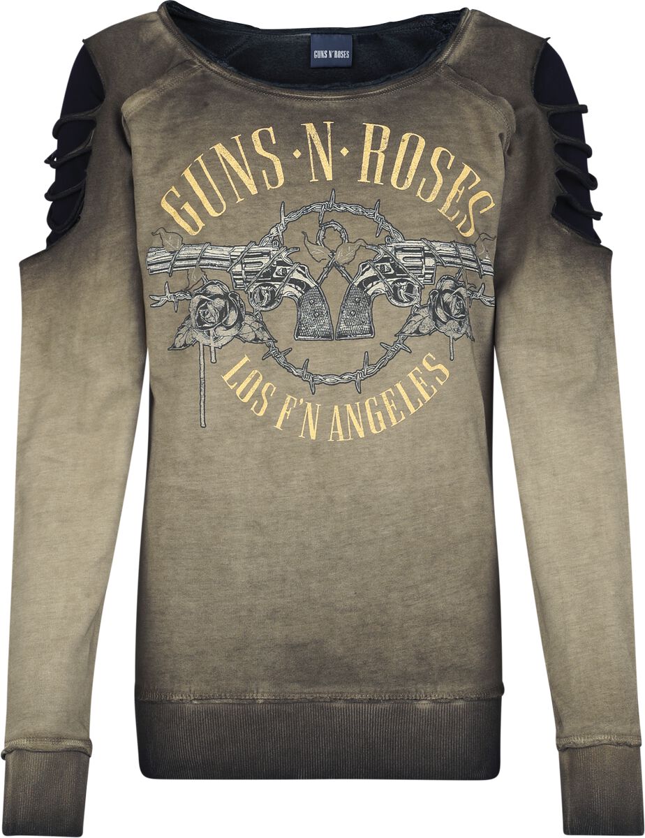 Sweat-shirt  de Guns N' Roses - Los Angeles Pistols - S à XXL - pour Femme - vert - Guns N' Roses