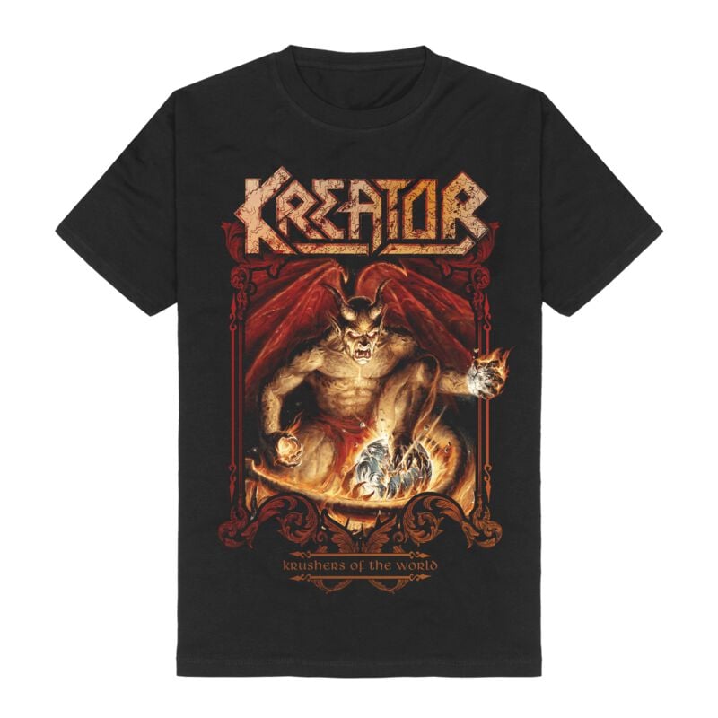 T-Shirt Manches courtes  de Kreator - Krushers of the World Demon Ornaments - S à 3XL - pour Homme - noir - Kreator