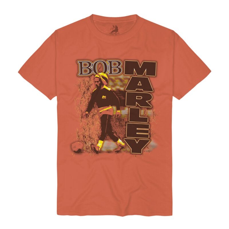 T-Shirt Manches courtes  de Bob Marley - Football Blur - S à 3XL - pour Homme - orange - Bob Marley