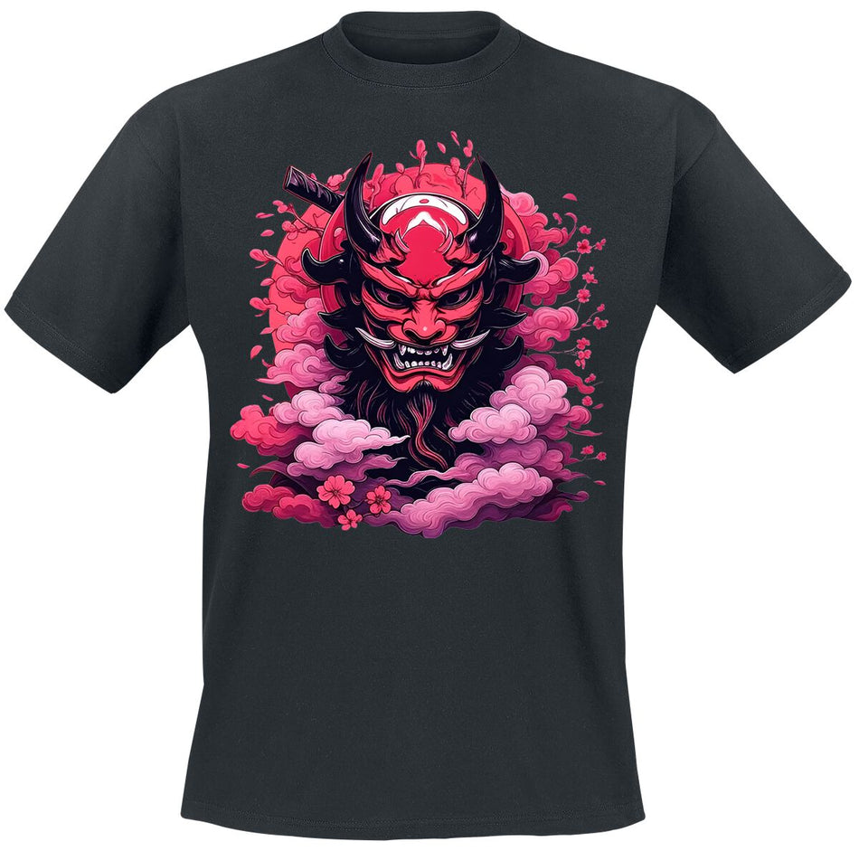 T-Shirt Manches courtes Fun de Funshirt - Masque Oni - M à 3XL - pour Homme - noir - Funshirt