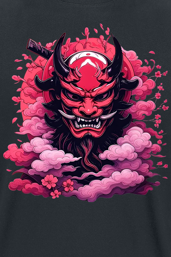 T-Shirt Manches courtes Fun de Funshirt - Masque Oni - M à 3XL - pour Homme - noir - Funshirt - View 2