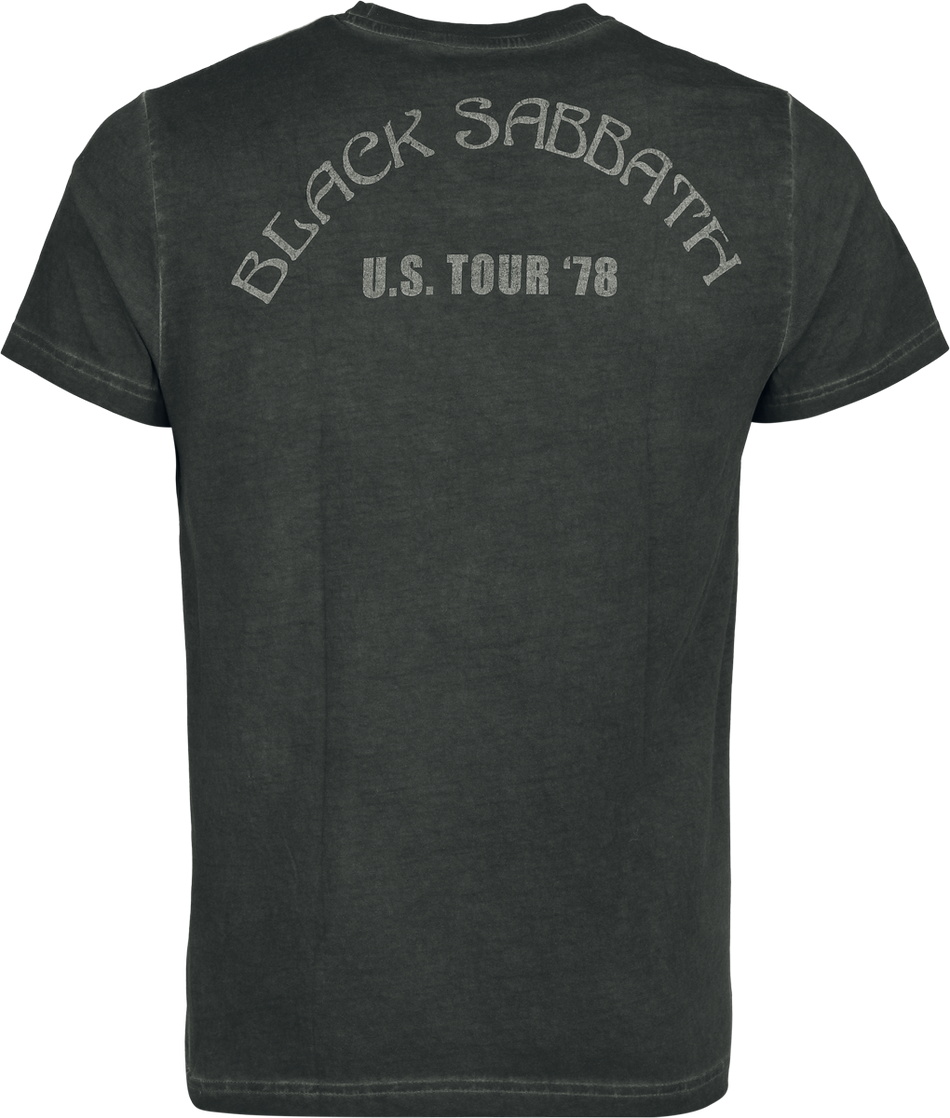 T-Shirt Manches courtes  de Black Sabbath - US Tour 78 - S à 4XL - pour Homme - anthracite - Black Sabbath - View 2