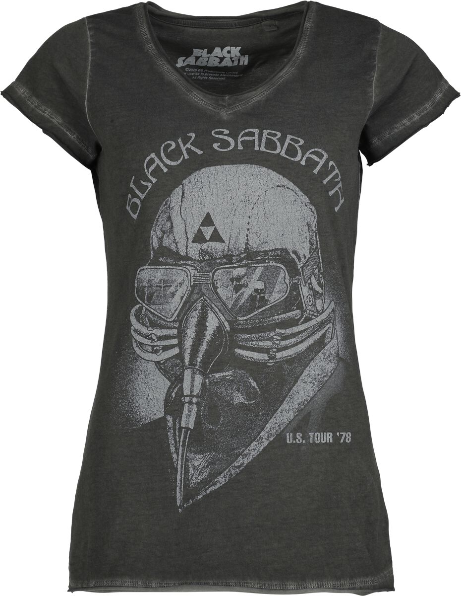 T-Shirt Manches courtes  de Black Sabbath - US Tour 78 - S à 4XL - pour Femme - anthracite - Black Sabbath