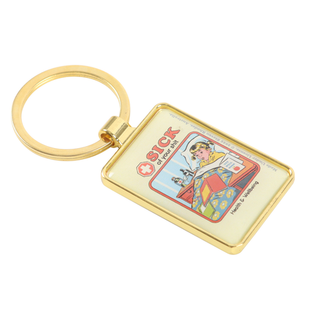 Porte-clefs Fun de Steven Rhodes - Sick Of Your Shit - pour Indifférent - multicolore - Steven Rhodes - View 2