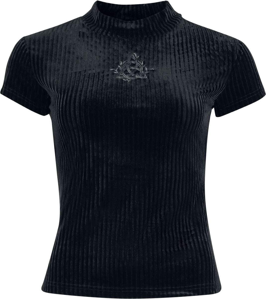T-Shirt Manches courtes  de Black Premium by EMP - Essentiel - Velours - S à XXL - pour Femme - noir - Black Premium by EMP