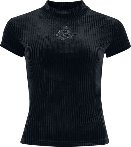 T-Shirt Manches courtes  de Black Premium by EMP - Essentiel - Velours - S à XXL - pour Femme - noir - Black Premium by EMP