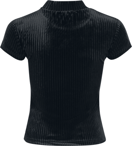 T-Shirt Manches courtes  de Black Premium by EMP - Essentiel - Velours - S à XXL - pour Femme - noir - Black Premium by EMP - View 2