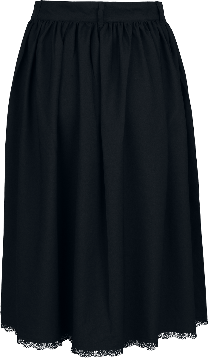 Jupe mi-longue Gothic de Hell Bunny - Danica Skirt - XS à 4XL - pour Femme - noir - hell bunny - View 2