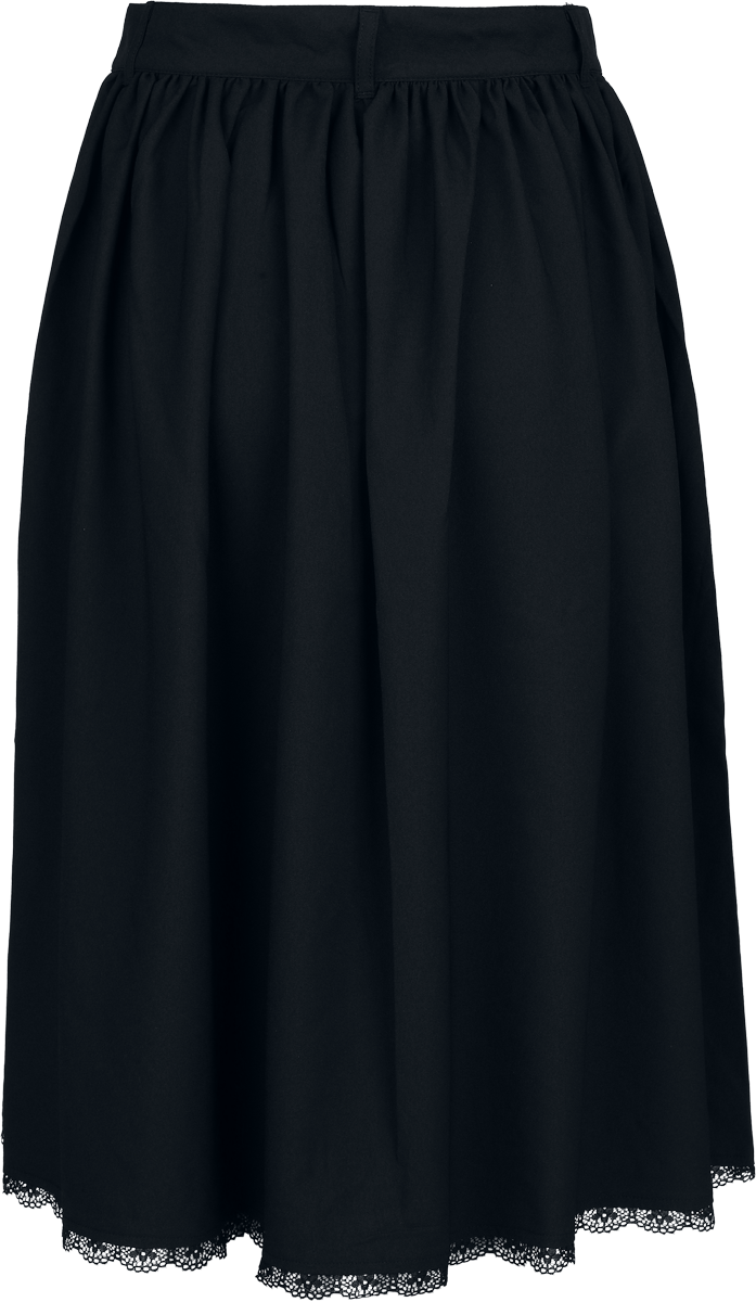 Jupe mi-longue Gothic de Hell Bunny - Danica Skirt - XS à 4XL - pour Femme - noir - hell bunny - View 2