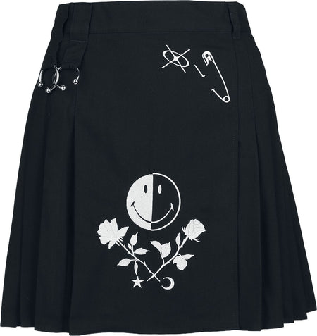 Jupe courte Gothic de Hell Bunny - Jayden Skirt - XS à 4XL - pour Femme - noir - hell bunny