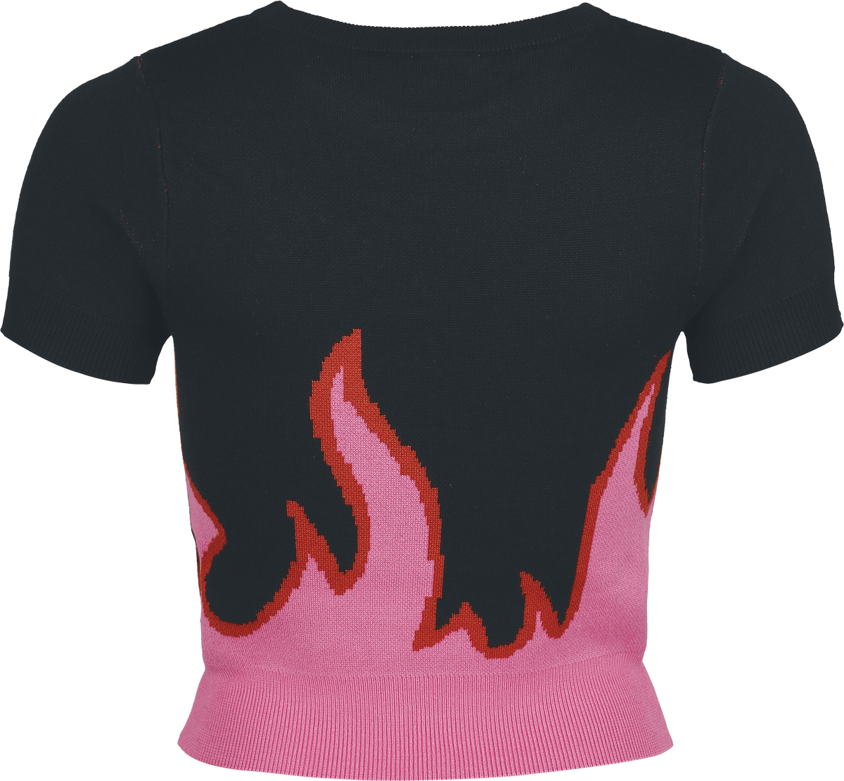 T-Shirt Manches courtes Rockabilly de Hell Bunny - Dylan Top - XS à XXL - pour Femme - noir/rose - hell bunny - View 2