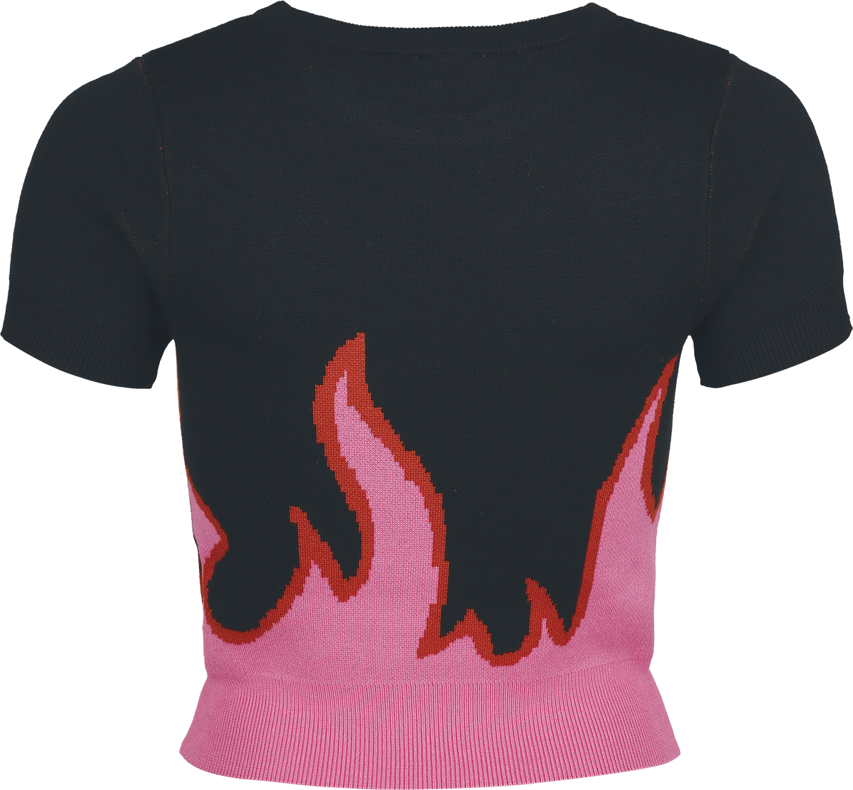 T-Shirt Manches courtes Rockabilly de Hell Bunny - Dylan Top - XS à XXL - pour Femme - noir/rose - hell bunny - View 2