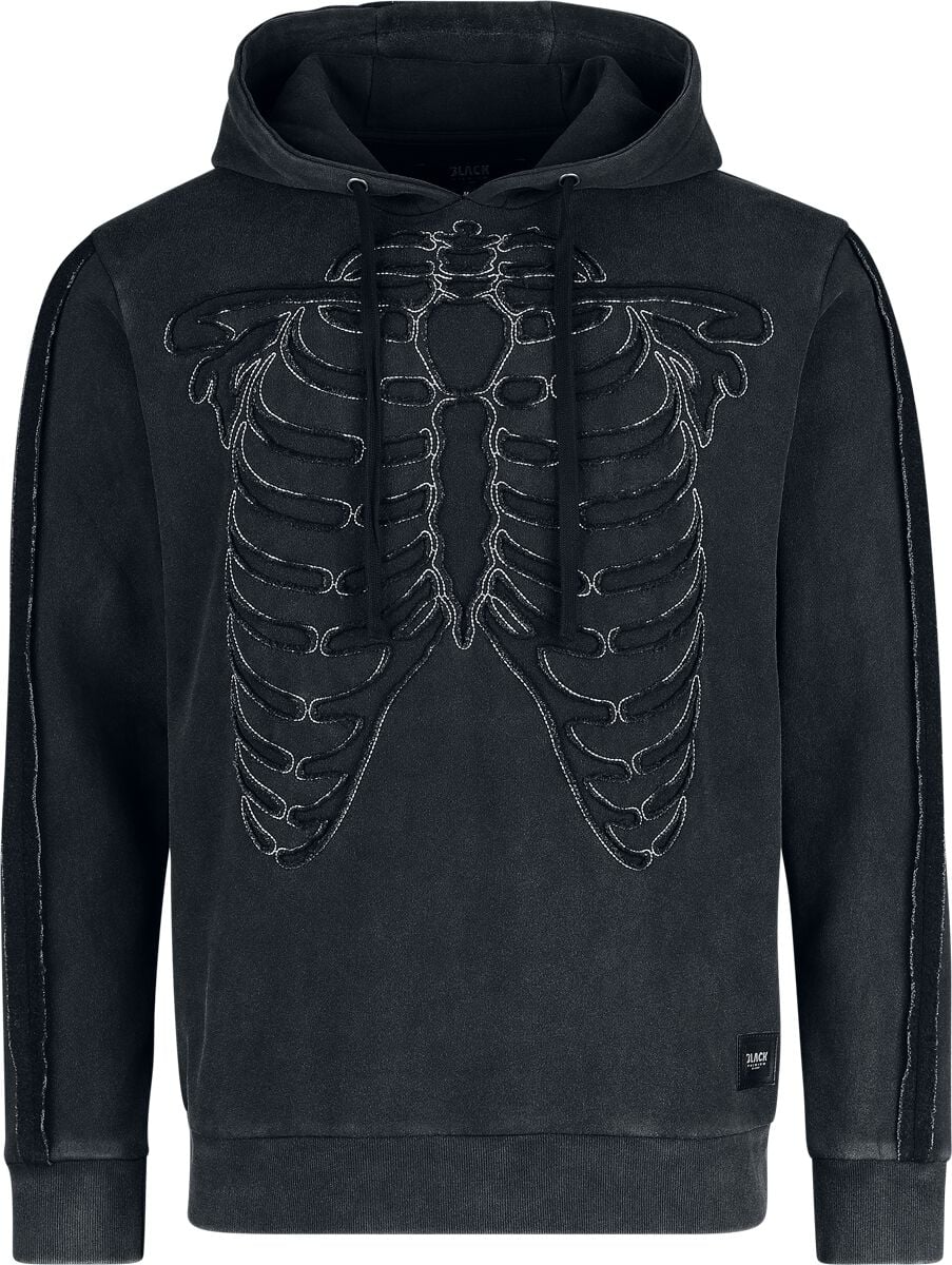 Sweat-shirt à capuche  de Black Premium by EMP - Crâne & Os - S à XXL - pour Homme - noir - Black Premium by EMP