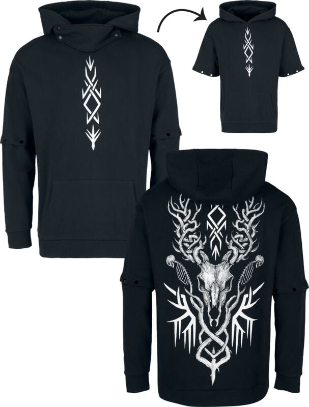Sweat-shirt à capuche  de Black Premium by EMP - Woodland Spirit - S à XXL - pour Homme - noir - Black Premium by EMP