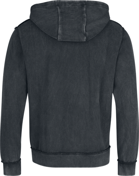 Sweat-shirt zippé à capuche  de Black Premium by EMP - Crâne & Os - S à XXL - pour Homme - gris - Black Premium by EMP - View 2
