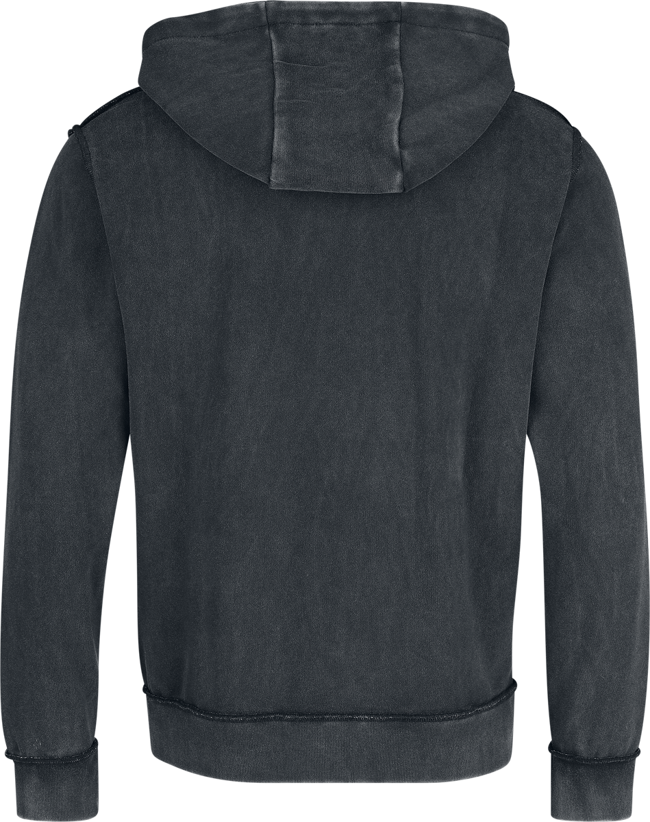 Sweat-shirt zippé à capuche  de Black Premium by EMP - Crâne & Os - S à XXL - pour Homme - gris - Black Premium by EMP - View 2
