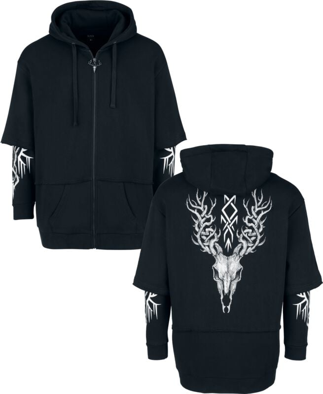 Sweat-shirt zippé à capuche  de Black Premium by EMP - Woodland Spirit - S à XXL - pour Femme - noir - Black Premium by EMP