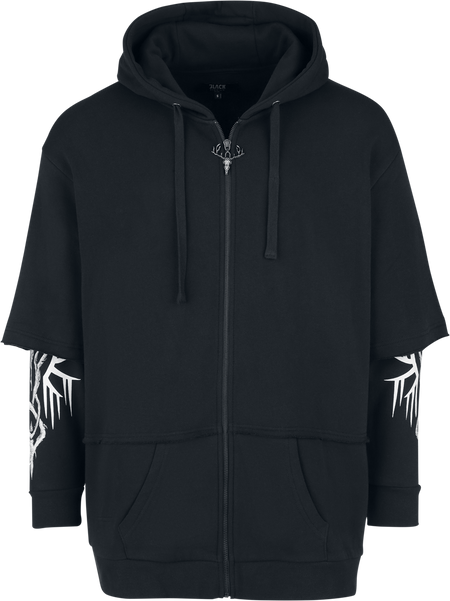 Sweat-shirt zippé à capuche  de Black Premium by EMP - Woodland Spirit - S à XXL - pour Femme - noir - Black Premium by EMP - View 2