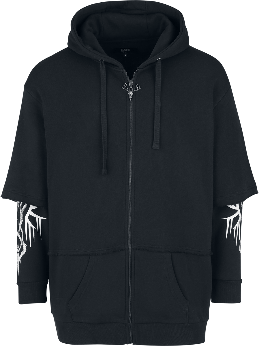 Sweat-shirt zippé à capuche  de Black Premium by EMP - Woodland Spirit - S à XXL - pour Femme - noir - Black Premium by EMP - View 2