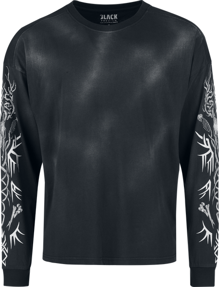 T-shirt manches longues  de Black Premium by EMP - Woodland Spirit - S à XXL - pour Homme - noir - Black Premium by EMP - View 2