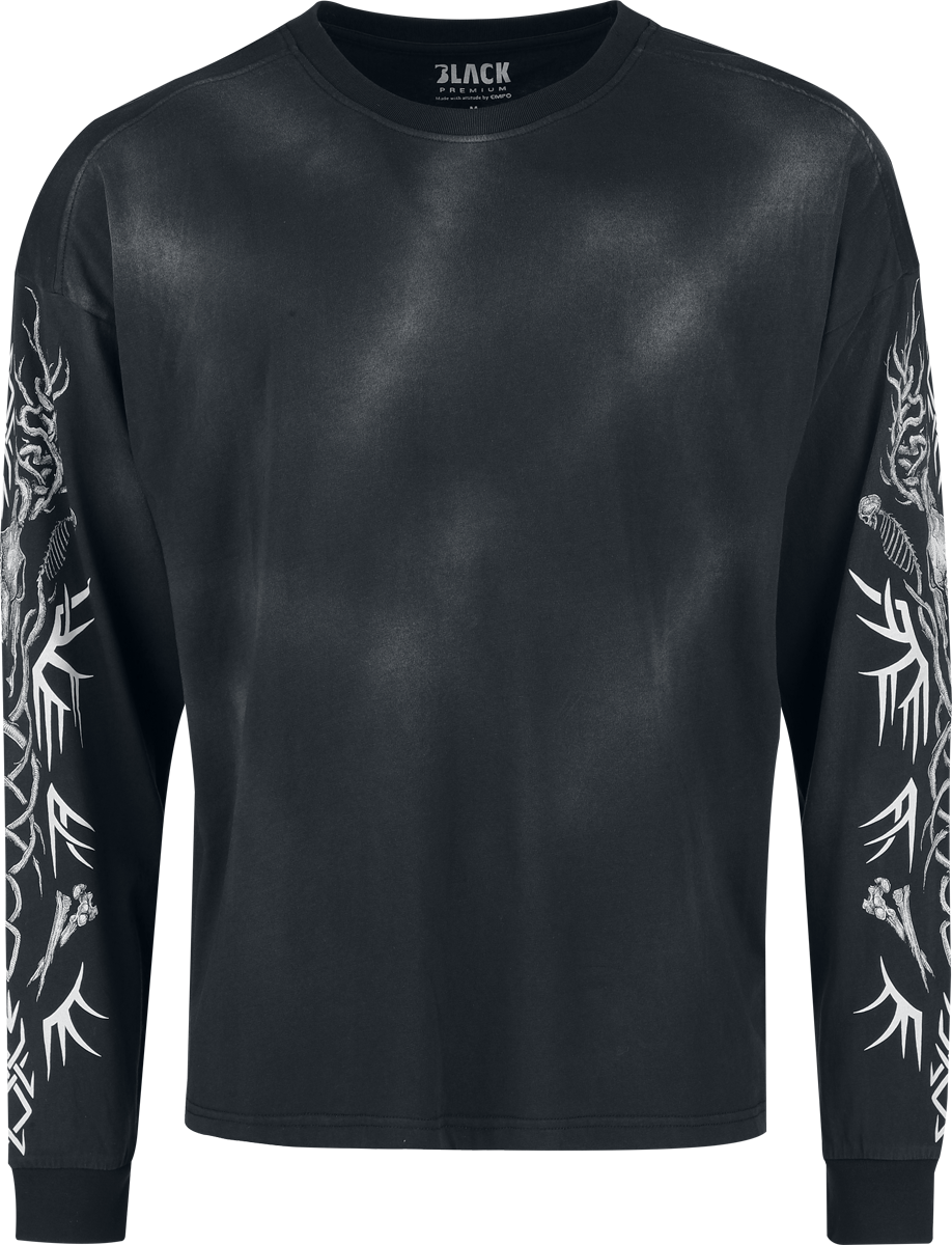T-shirt manches longues  de Black Premium by EMP - Woodland Spirit - S à XXL - pour Homme - noir - Black Premium by EMP - View 2