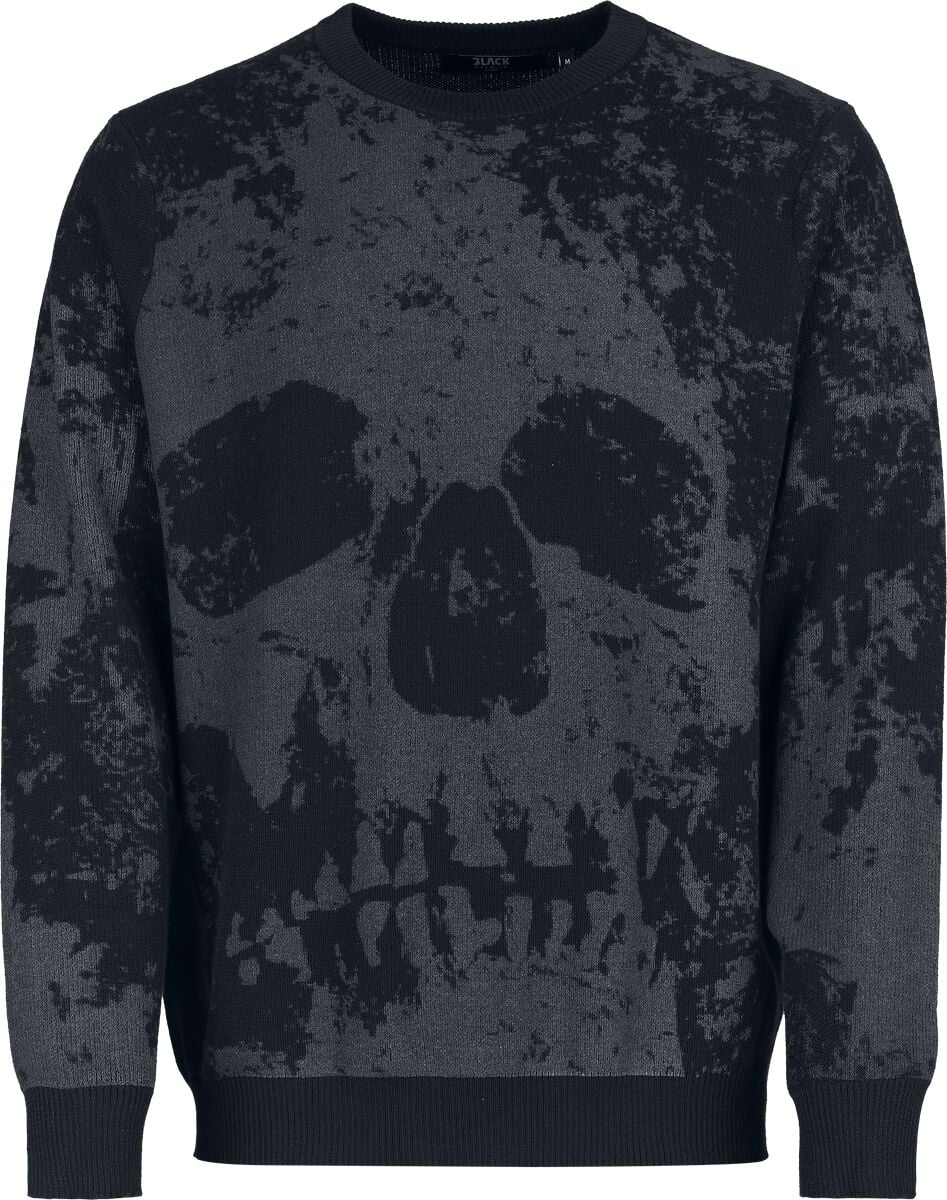 Pull tricoté  de Black Premium by EMP - Crâne & Os - S à XXL - pour Homme - noir - Black Premium by EMP