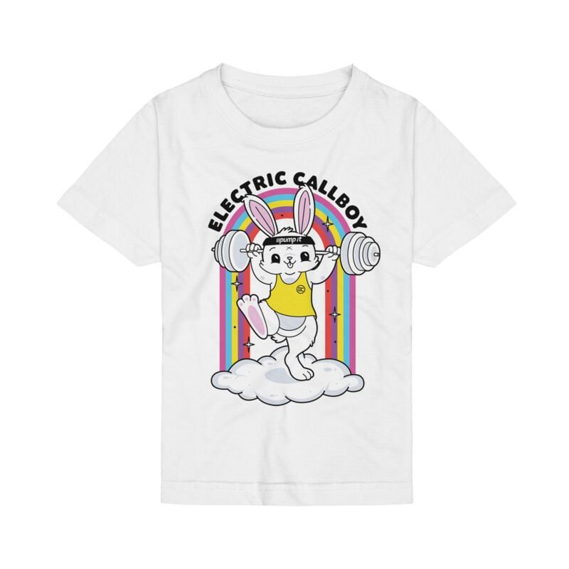 T-shirt  de Electric Callboy - pour les enfants - Pump It Bunny - pour Enfants - blanc - Electric Callboy