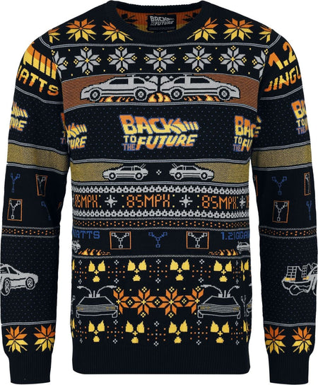 Pull De Noël  de Retour Vers Le Futur - Delorean - S à 3XL - pour Homme - multicolore - Retour Vers Le Futur
