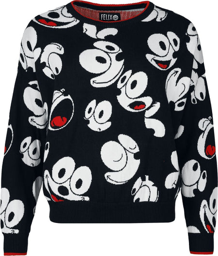Pull De Noël  de Félix Le Chat - Faces - S à XXL - pour Femme - multicolore - Félix Le Chat