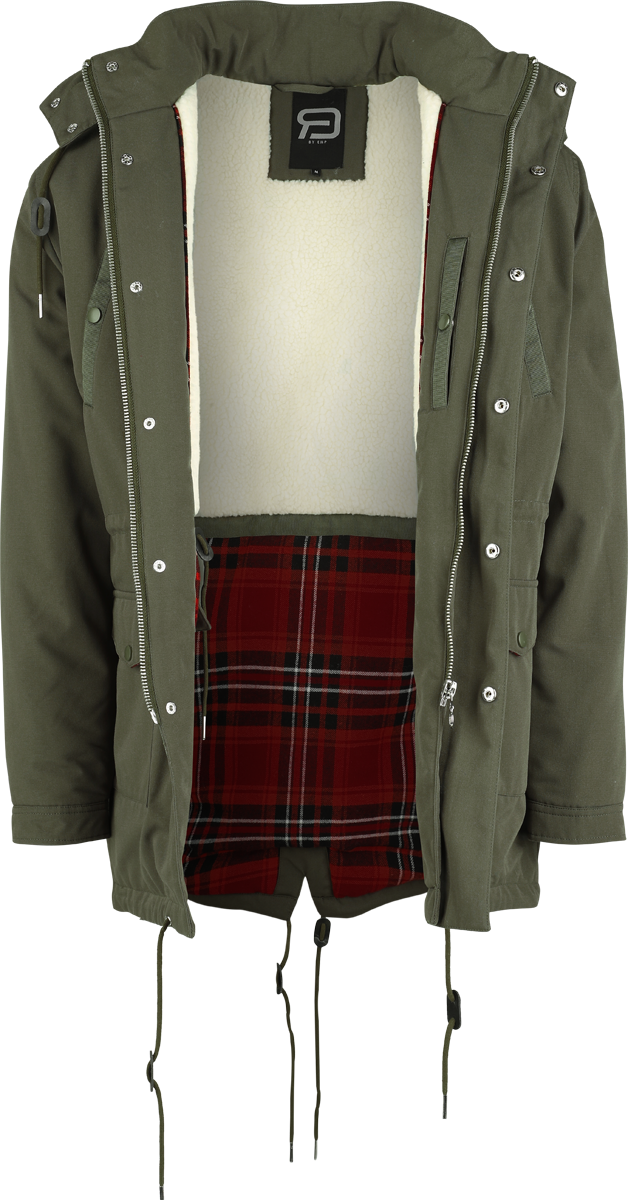 Manteau d'hiver  de RED by EMP - Winter Harrington Coat - S à XXL - pour Homme - olive - RED by EMP - View 2
