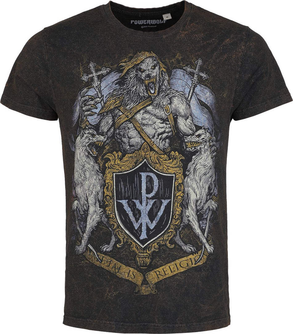 T-Shirt Manches courtes  de Powerwolf - Script - S à 4XL - pour Homme - rouille - Powerwolf