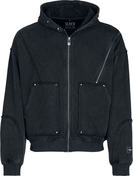 Sweat-shirt zippé à capuche  de Black Premium by EMP - Essential - S à XXL - pour Homme - noir - Black Premium by EMP