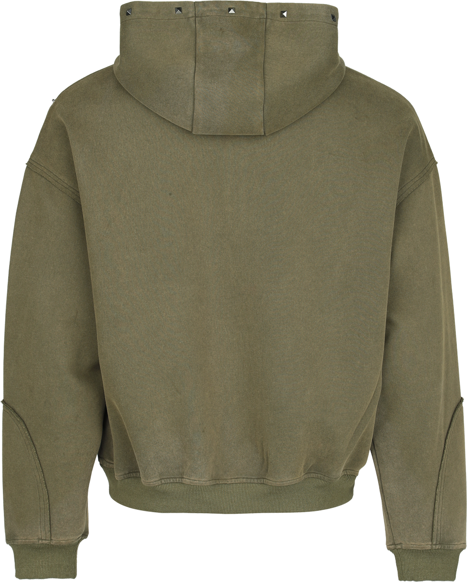 Sweat-shirt zippé à capuche  de Black Premium by EMP - Essential - S à XXL - pour Homme - olive - Black Premium by EMP - View 2
