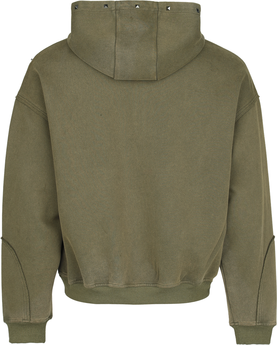 Sweat-shirt zippé à capuche  de Black Premium by EMP - Essential - S à XXL - pour Homme - olive - Black Premium by EMP - View 2