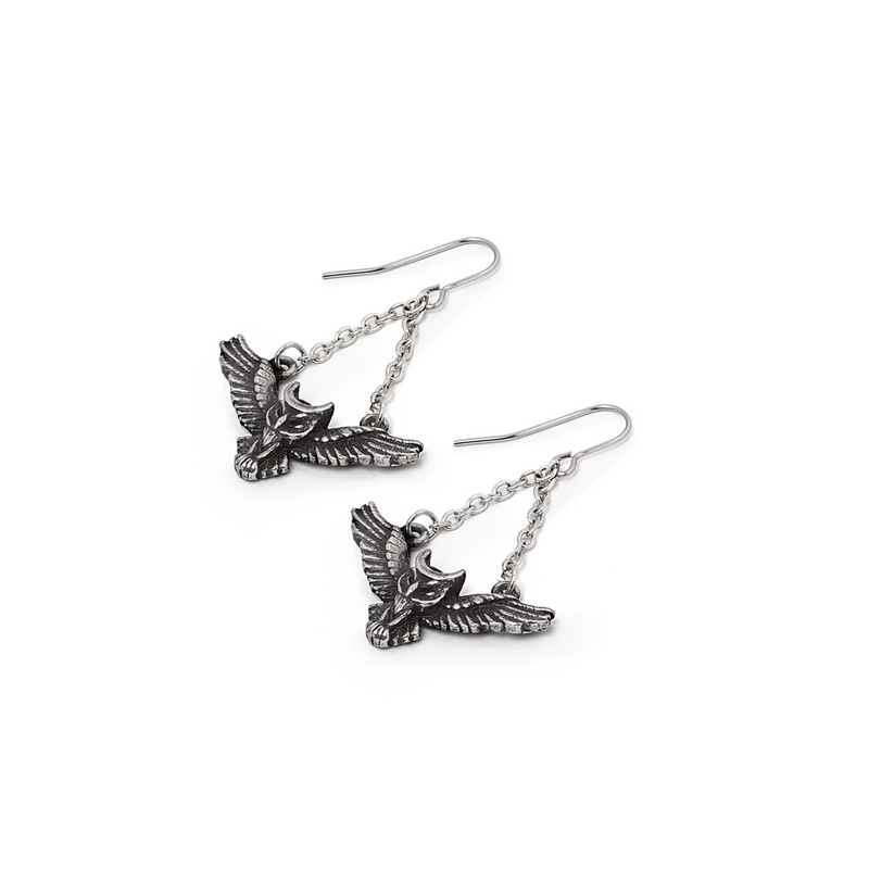 Boucles d'oreilles Gothic de Alchemy Gothic - Noctis Athena - pour Unisexe - couleur argent - Alchemy Gothic - View 2
