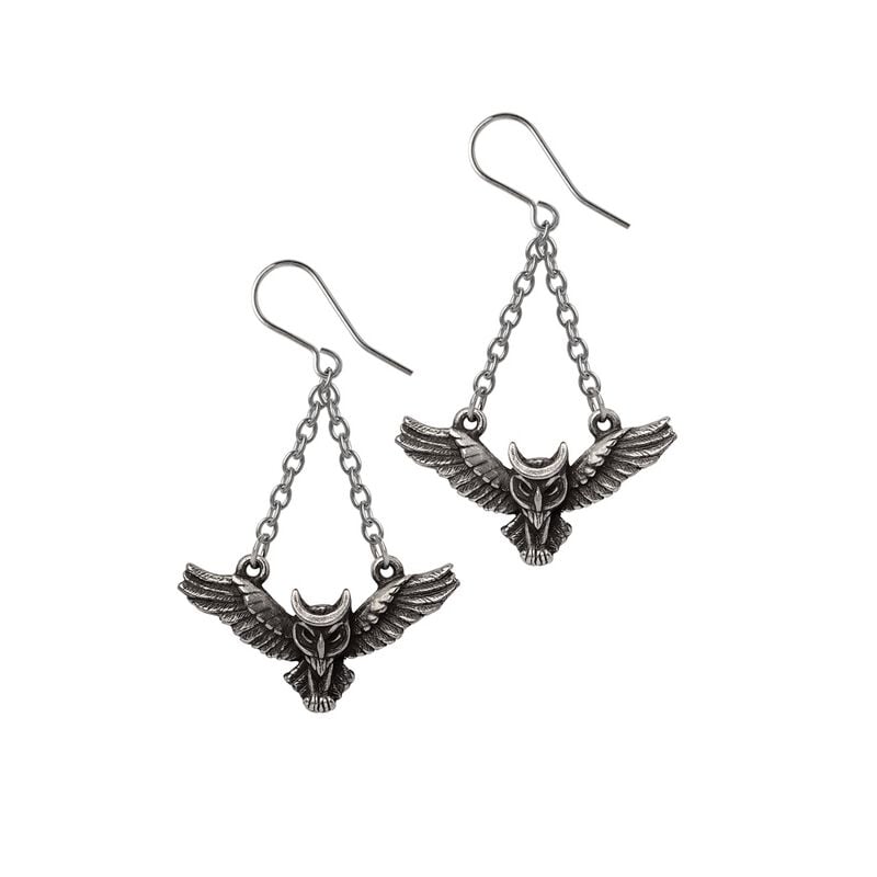 Boucles d'oreilles Gothic de Alchemy Gothic - Noctis Athena - pour Unisexe - couleur argent - Alchemy Gothic