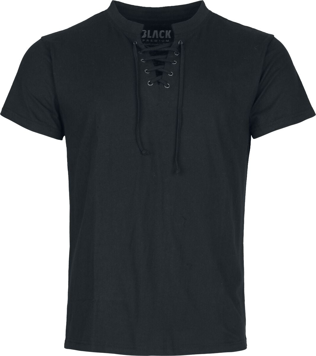 T-Shirt Manches courtes  de Black Premium by EMP - Essential - T-Shirt Lacé - S à XXL - pour Homme - noir - Black Premium by EMP
