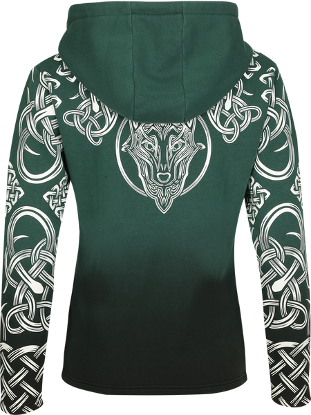 Sweat-shirt à capuche  de Black Premium by EMP - Sweat à Capuche avec Impirmé Celtique - S à XXL - pour Femme - vert - Black Premium by EMP - View 2