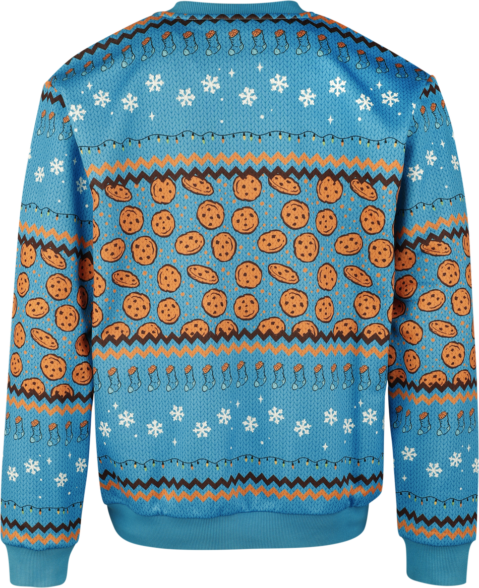 Pull De Noël  de Sesame Street - Cookie Monster - S à 3XL - pour Homme - multicolore - Sesame Street - View 2