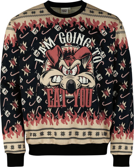 Pull De Noël  de Looney Tunes - Wile E. Coyote - S à 4XL - pour Homme - multicolore - Looney Tunes