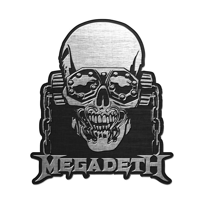 Pin's  de Megadeth - Vic Rattlehead - pour Indifférent - couleur argent - Megadeth