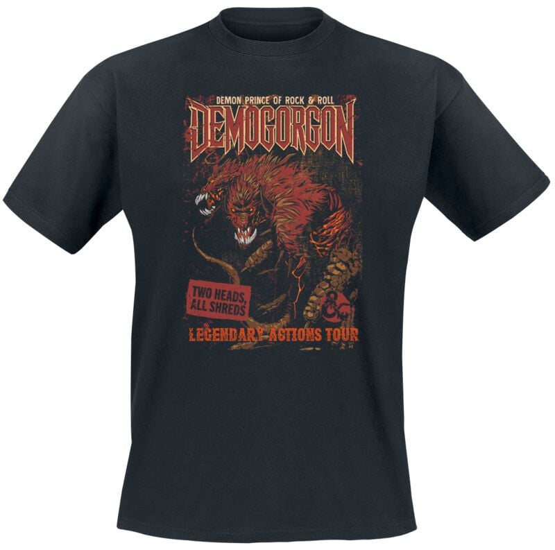 T-Shirt Manches courtes Gaming de Donjons & Dragons - Demogorgon - Prince Of Rock And Roll - S à XXL - pour Homme - noir - Donjons & Dragons