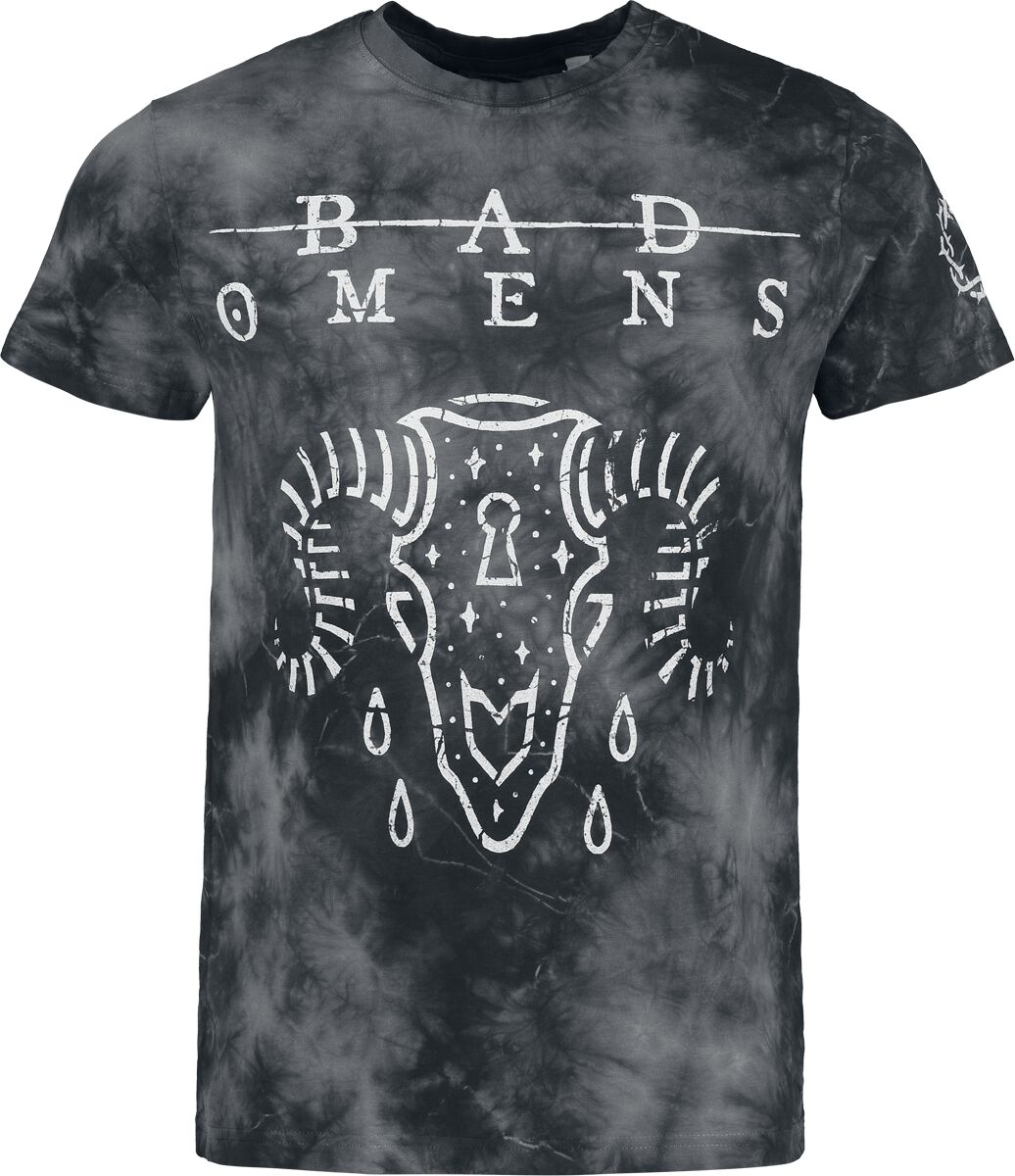T-Shirt Manches courtes  de Bad Omens - Ram Skull - S à 4XL - pour Homme - noir - Bad Omens