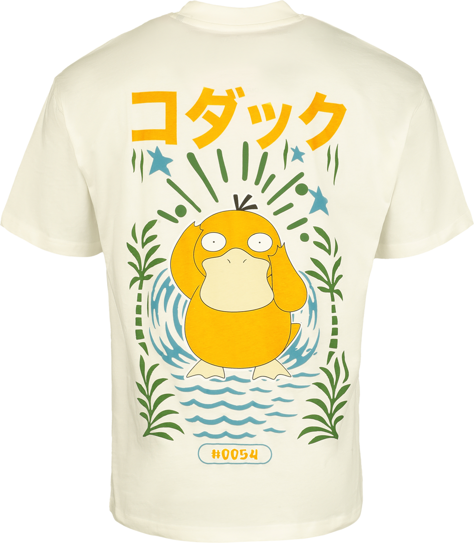 T-Shirt Oversize Gaming de Pokémon - Psykokwak - S à XXL - pour Homme - blanc cassé - Pokémon - View 2