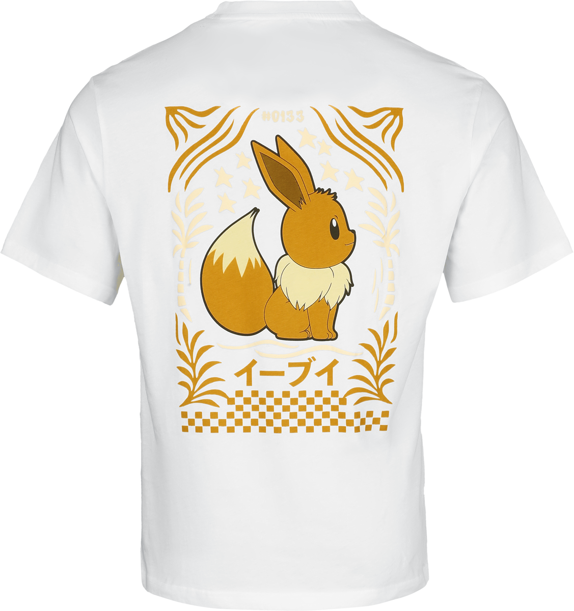 T-Shirt Manches courtes Gaming de Pokémon - Évoli - S à XXL - pour Homme - blanc - Pokémon - View 2