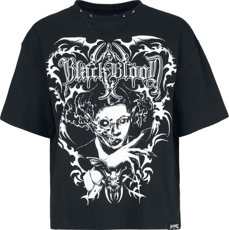 T-Shirt Manches courtes Gothic de Black Blood by Gothicana - Bloodsworn to Tepes - S à XXL - pour Homme - noir - Black Blood by Gothicana