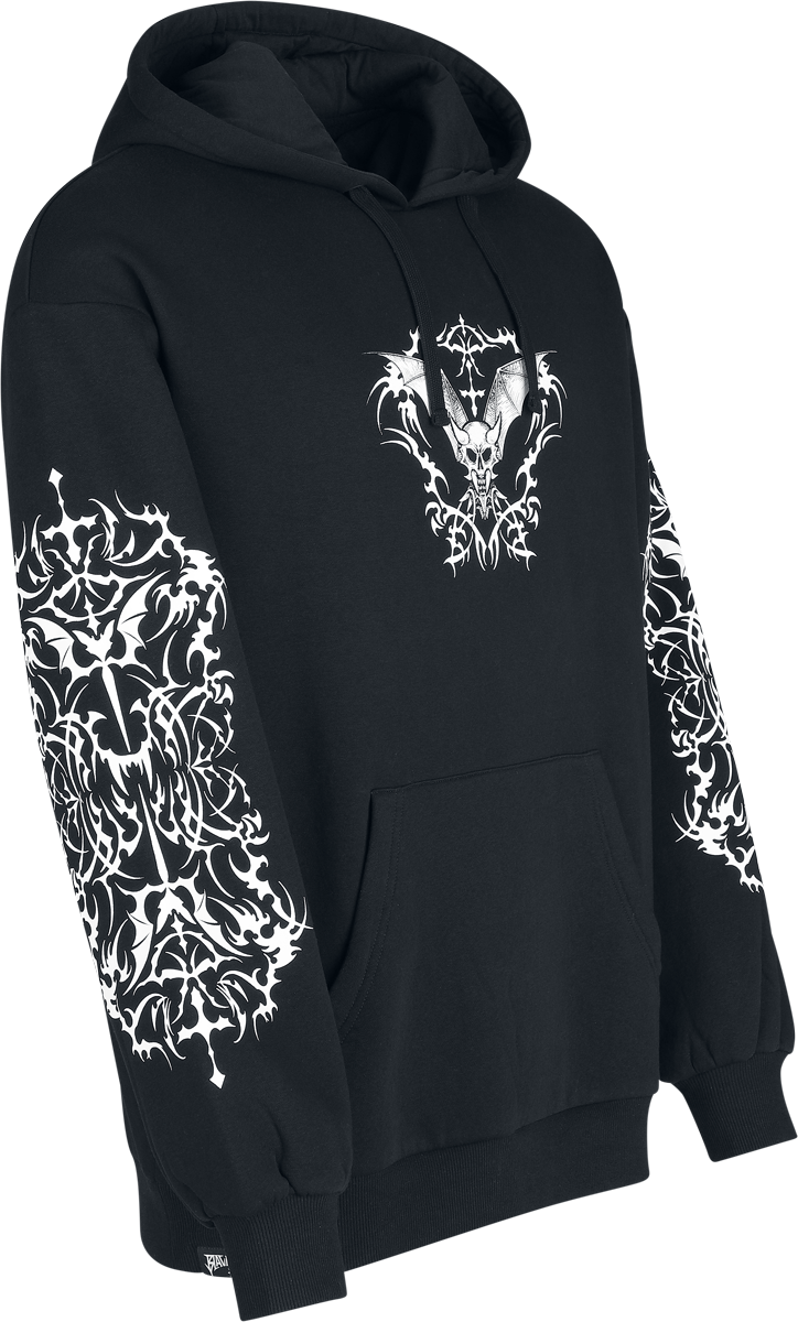 Sweat-shirt à capuche Gothic de Black Blood by Gothicana - Bloodsworn to Tepes - S à XXL - pour Homme - noir - Black Blood by Gothicana - View 2