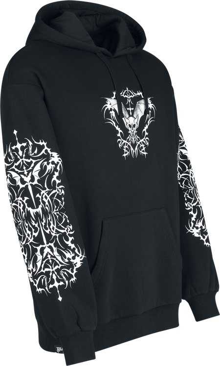 Sweat-shirt à capuche Gothic de Black Blood by Gothicana - Bloodsworn to Tepes - S à XXL - pour Homme - noir - Black Blood by Gothicana - View 2